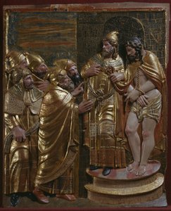 Jesús frente a Caifás (detalle) de Spanish School