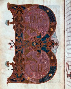 Letra B (Beatus). Miniatura del 