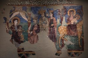 Mural Origin of the church iglesia de la Asuncion de Mar’a en Navasa (Huesca). Ca 1200 (fresco) de Spanish School