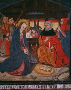 Natividad, panel de la Iglesia San Andrés de Tortura, finales del siglo XV-principios del siglo XVI de Spanish School