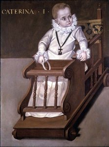 Retrato de Catalina I de niña de Spanish School
