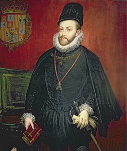 Retrato de Felipe II (1527-1598), rey de España (o/c) de Spanish School