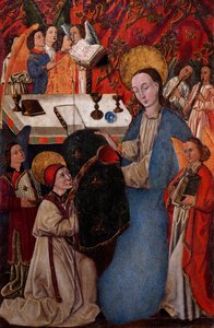 Presentación de la casulla a San Ildefonso por la Virgen María de Spanish School