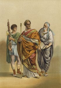 Sacerdote romano de Júpiter y sus asistentes