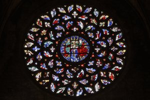 Rosetón que representa la Asunción de la Virgen, c.1460