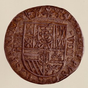 Moneda de plata (8 reales) de España: reinado de Felipe II (1589)