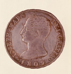 Moneda de plata (douro o piastra) de España: reinado de José Napoleón (1808-1813) de Spanish School