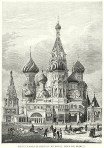 Catedral de San Basilio, Plaza Roja, Moscú, Rusia de Spanish School
