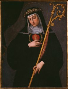 Santa Gertrudis la Grande llevando el sagrado corazón de Jesús de Spanish School