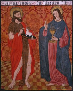 San Juan Bautista y San Juan Evangelista, panel de la Iglesia San Andrés de Tortura, finales del siglo XV-principios del siglo XVI de Spanish School