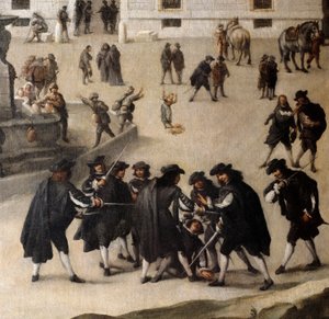 El milagro de la Virgen de Atocha, detalle de Spanish School