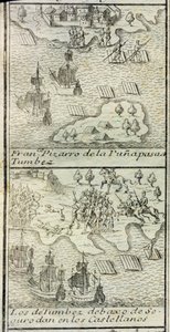La llegada de Francisco Pizarro con 180 hombres y tres barcos a Tumbes de Spanish School