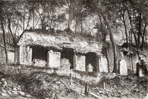 La fachada del palacio en Palenque, sur de México de Spanish School