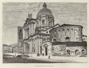 La catedral vieja y la nueva de Brescia
