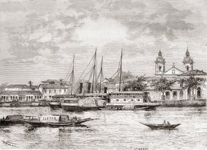 El puerto de Manaos, Estado de Amazonas, Norte de Brasil