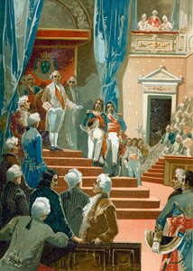 Escena no identificada durante la Revolución Francesa de Spanish School