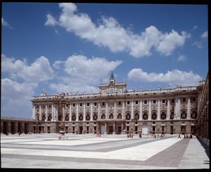 Vista del Palacio Real (1738-1755) (fotografía)