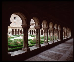 Vista del claustro del Monasterio Real de Las Huelgas de Burgos de Spanish School