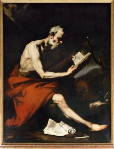 Taller de Jusepe de Ribera: San Jerónimo leyendo (pintura sobre lienzo)