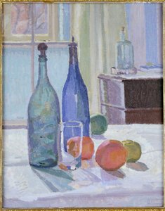 Botellas Azules y Verdes y Naranjas de Spencer Frederick Gore