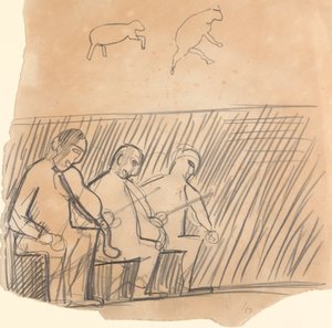 Cueva del Becerro de Oro: Estudio de músicos y animales