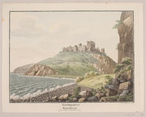 Hammershus en Bornholm. Vista desde el lado sur de Søren L. Lange
