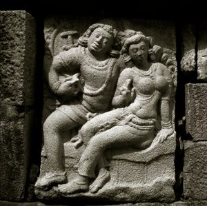 Amantes de Isurumuniya, siglo VI, talla estilo Gupta de Sri Lankan School