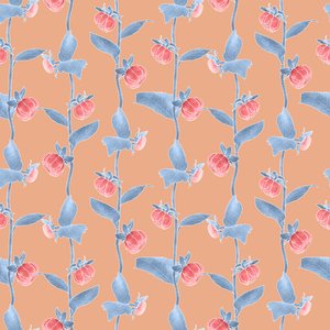 Dalias coordinadas patrón colorway 2, 2020 (lápiz de grafito y digital)