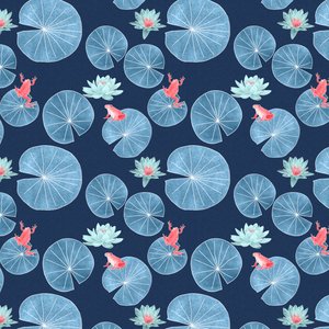Lilypond pattern II, 2020 (lápiz de grafito y digital) de Stacy Hsu