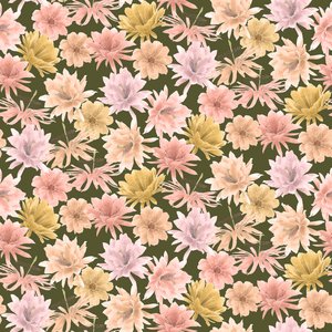 Mojave Desert Blooms pattern, 2021 (lápiz de grafito y digital) de Stacy Hsu