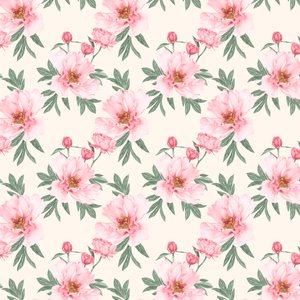 Peony pattern light, 2020 (lápiz de grafito y digital) de Stacy Hsu