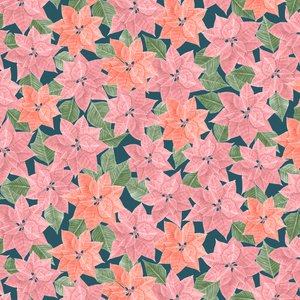 Flor de Pascua, 2021 (lápiz de grafito y digital)