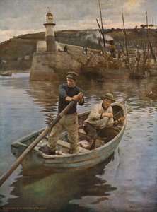 El faro Newlyn, Cornualles, 1893, c1930