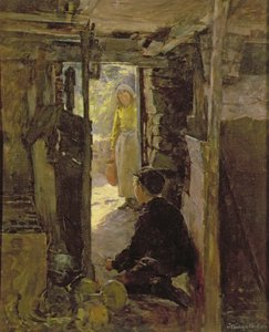 En la puerta de la cabaña de Stanhope Alexander Forbes