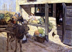 Cargando el Carro de Burros
