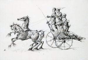 Muerte en Barouche, c1850-1890 de Stanislas Lepine