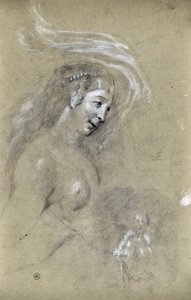 Estudio de perfil de mujer (dibujo)