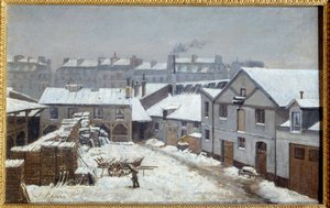 Los suburbios de París bajo la nieve