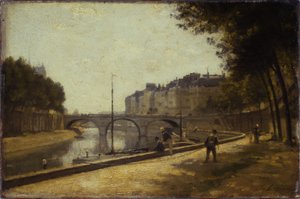 Puente Saint-Michel, hacia 1880 (óleo sobre madera)