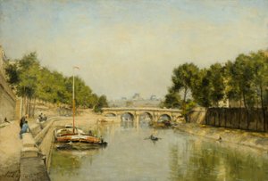 Las orillas del Sena en primavera de Stanislas Victor Edouard Lepine