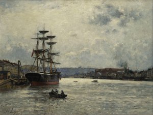 El puerto de Caen; Le Port de Caen de Stanislas Victor Edouard Lepine