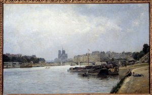 La isla de la Cité y la isla de San Luis vistas desde el puente de Austerlitz de Stanislas Victor Edouard Lepine