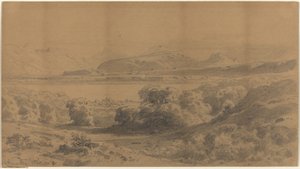 Panorama en un lago de montaña