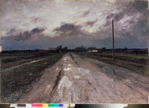 Pintura de Stanislav Yulianovich Joukovski (Zhukovsky) (1873-1944), pintura sobre papel.