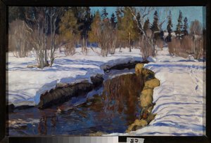 Hiver. Pintura de Stanislav Yulianovich Joukovski (Zhukovsky) (1873-1944), huile sur toile