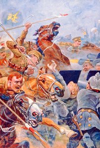La Carga de los 9º Lanceros durante la Retirada de Mons de Stanley L. (after) Wood