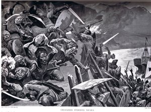 Cruzados asaltando Nicea, ilustración de 