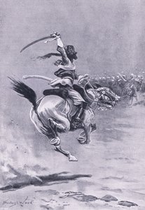 Delhi: Los sitiadores fueron atacados constantemente, julio de 1857, ilustración de British Battles on Land and Sea, 1915 de Stanley L. Wood
