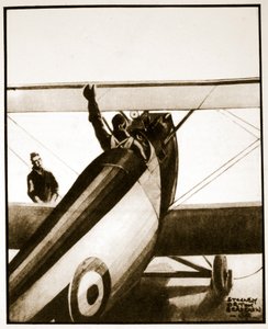 Chocks away, ilustración de "Flying Memories" de John Hamilton de Stanley Orton Bradshaw