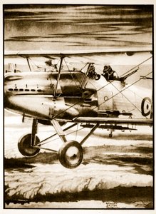 Los altos vuelos, ilustración de "Flying Memories" de John Hamilton de Stanley Orton Bradshaw